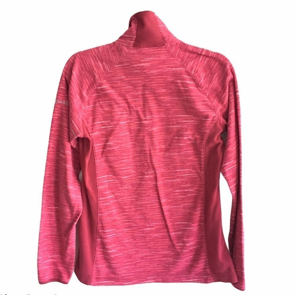 COLUMBIA 1/4 Zip Pullover Fleece Top Pink M - Picture 2 of 3